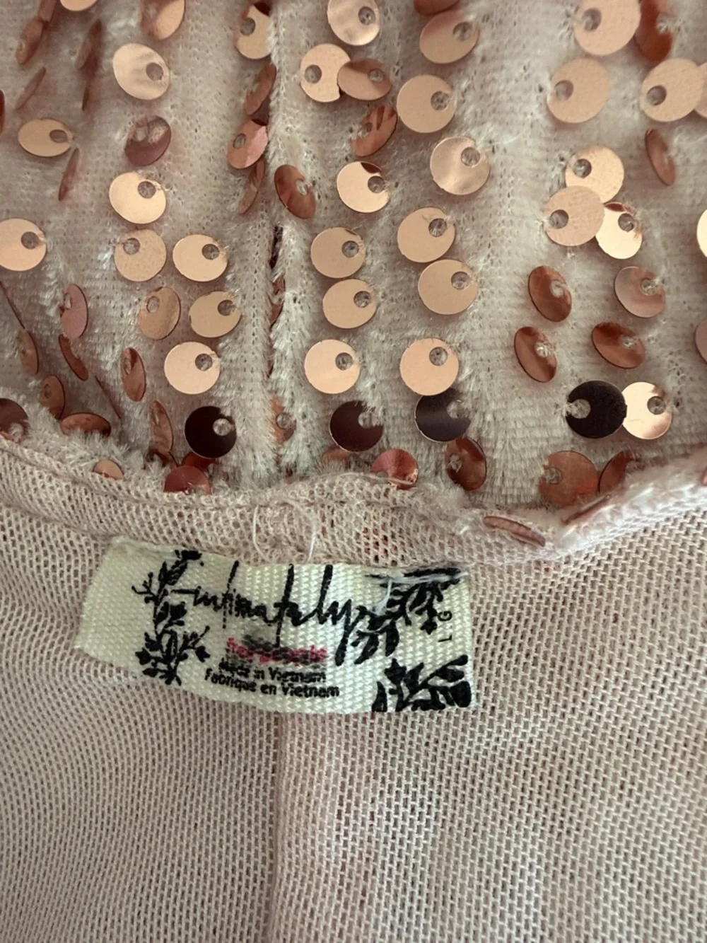 Free People Intimately Rose Gold Sequin Mini Dress - Picture 3 of 3